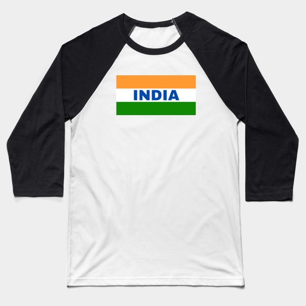 Indian Flag Colors Baseball T-Shirt by aybe7elf